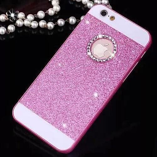 твердый роскошь Bling блеск крышка корпуса с задней отверстием для iPhone 4 / 4s (разных цветов)