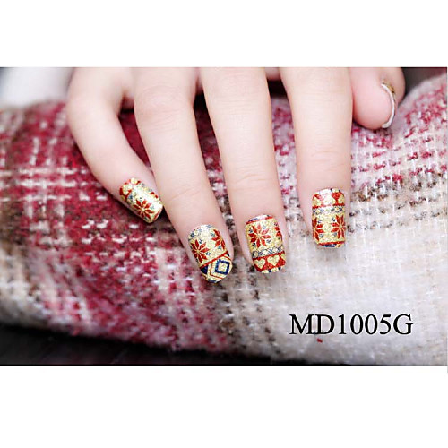 14pcs мода блеск порошок Nail Art наклейки мкр серии no.1005g
