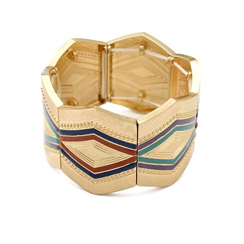 Colorful Enamel Gold Color Alloy Bracelets and Bangles New 2015 Autumn Designer Bijoux for Women