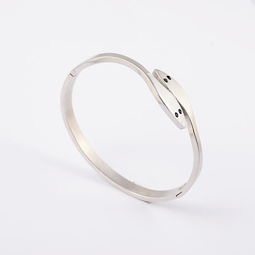 Fashion Unisex's Stainless Steel Multicolor Eye Snake Bangle