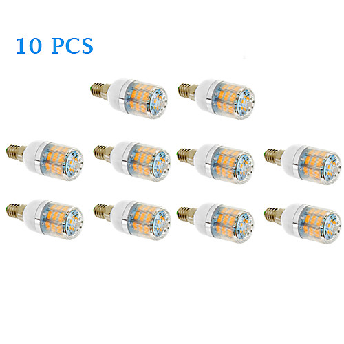 10Pcs E14 10W 46x2835SMD 770LM 3500K/6000K Warm White Cool White Light LED Corn Bulb (210-240V)