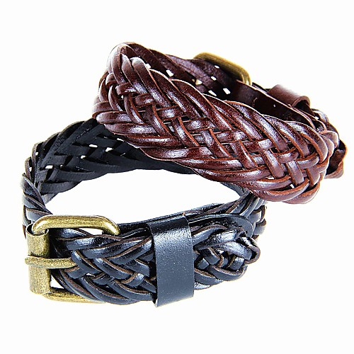 Many European And American Vintage Leather Hand-Woven Leather Bracelet (2 Colors)