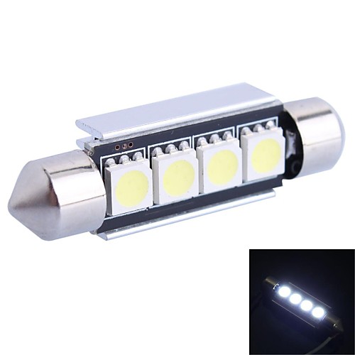 gc 41mm 1.2W 65lm 6000K 4x5050 SMD белый привело к автомобиль чтения / номерной знак / дверь свет лампы (dc12v)