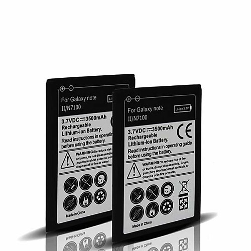 2 х 3500mAh Аккумуляторная батарея к Samsung Galaxy Примечание 2 II n7100 t889 i607 (3.7V, 3500mAh)