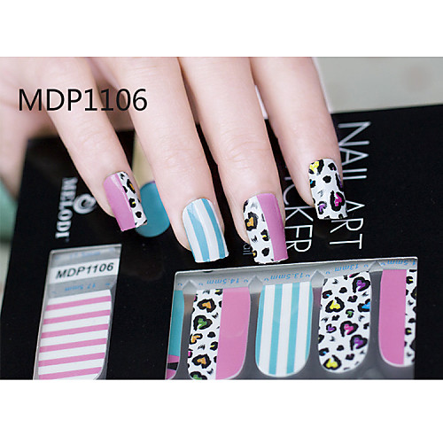 14pcs конфеты цвет мультфильм Nail Art Наклейки MDP no.1106 серии