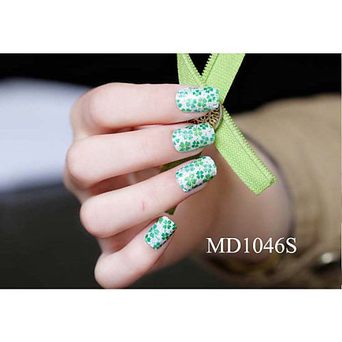 14pcs мода блеск порошок Nail Art Наклейки мкр no.1046s серии