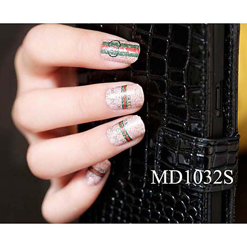 14pcs мода блеск порошок Nail Art Наклейки мкр no.1032s серии