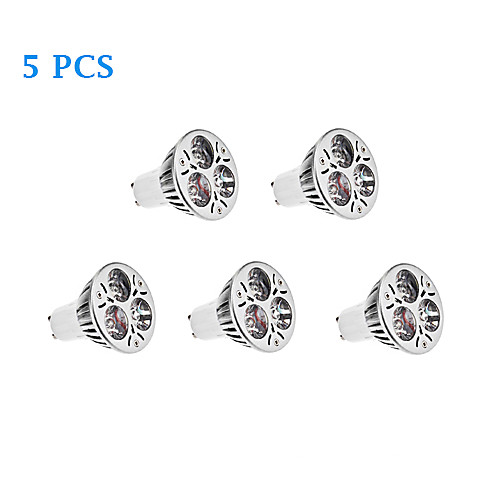 5Pcs GU10 4W 60LM 3500K/5000K Warm White Natural White Light LED Spot Bulb (220V)