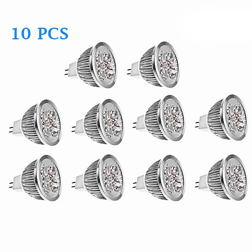 10Pcs MR16(GU5.3) 4.5W 270LM 3500K/6000K Warm White Cool White Light LED Spot Bulb (12V)