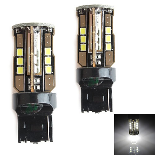 HJ 7440 10w 900lm 5500-6000k 30x2835 SMD LED Белый свет лампы для автомобилей стоп-сигнала (12-24В, 2 шт)