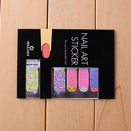14pcs конфеты цвет мультфильм Nail Art Наклейки MDP no.1007 серии