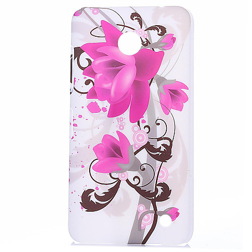 Water Lily of Ink Style Pattern Plastic Hard Cover for Nokia N630