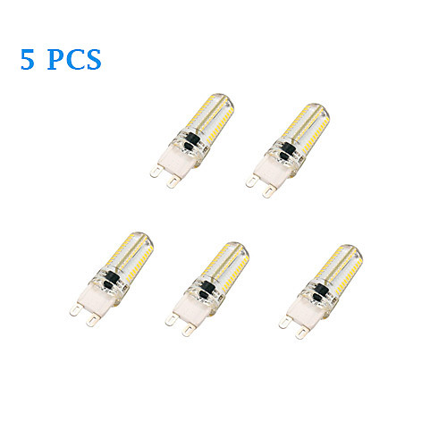 5Pcs G9 5W 104x3014SMD 600LM 3500K/6000K Warm White Cool White Light LED Corn Bulb (AC220-240V)