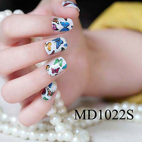 14pcs мода блеск порошок Nail Art Наклейки мкр no.1022s серии