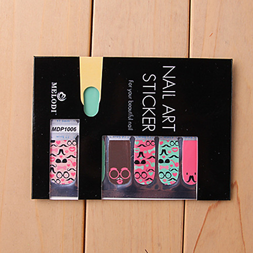 14pcs конфеты цвет мультфильм Nail Art Наклейки MDP no.1006 серии