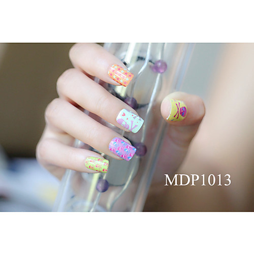 14pcs конфеты цвет мультфильм Nail Art Наклейки MDP no.1013 серии