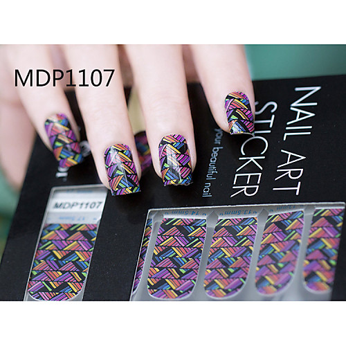 14pcs конфеты цвет мультфильм Nail Art Наклейки MDP no.1107 серии