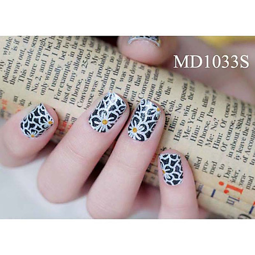 14pcs мода блеск порошок Nail Art Наклейки мкр no.1033s серии