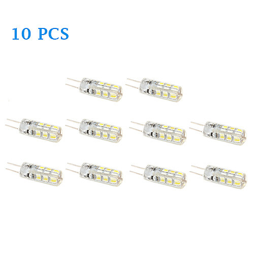 10Pcs G4 1.5W 24xSMD LED 100LM 3500K/6000K Warm White Cool White Light LED Corn Bulb (12V)