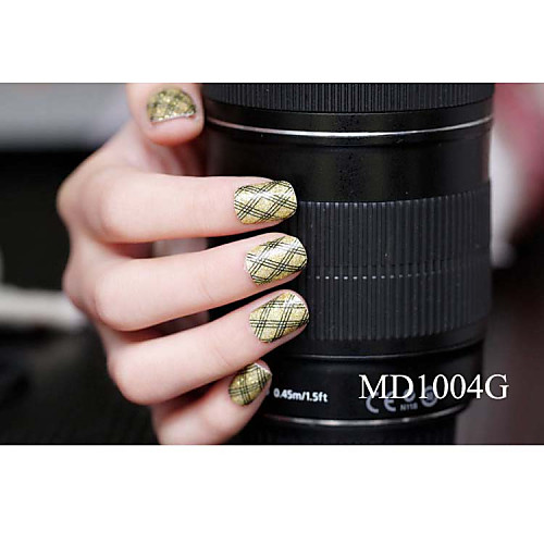 14pcs мода блеск порошок Nail Art наклейки мкр серии no.1004g