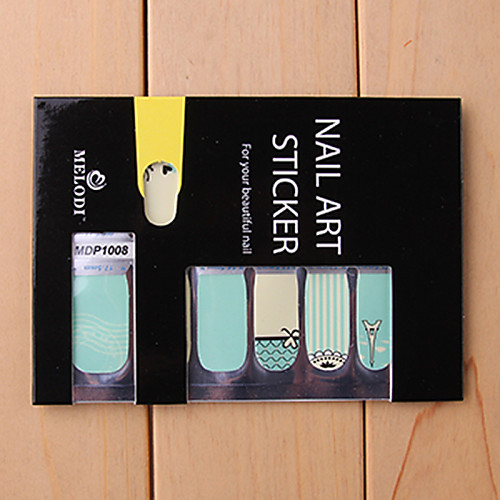 14pcs конфеты цвет мультфильм Nail Art Наклейки MDP 1008 серии