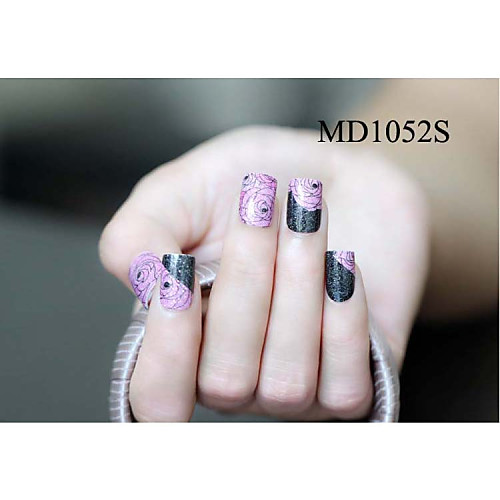 14pcs мода блеск порошок Nail Art Наклейки мкр no.1052s серии