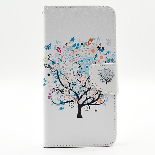 

Кейс для Назначение Apple iPhone 6 iPhone 6 Plus Бумажник для карт Кошелек со стендом Флип С узором Чехол дерево Твердый Кожа PU для