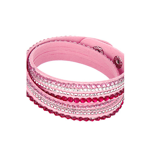 Women's Crystal Layered Stacking Stackable Wrap Bracelet Leather Bracelet Crystal Leather Cheap Ladies Unique Design Basic Fashion Multi Layer Bracelet Jewelry Pink / Light Blue / Light Green For
Women's Crystal Layered Stacking Stackable Wrap Bracelet Leather Bracelet Crystal Leather Cheap Ladies Unique Design Basic Fashion Multi Layer Bracelet Jewelry Pink / Light Blue / Light Green For
