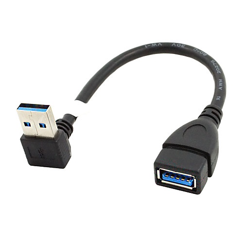 USB 3.0 Cable A Type Male to USB 3.0 A Type Female Right Angle 90 Degree Extension Cable Black 20CM
USB 3.0 Cable A Type Male to USB 3.0 A Type Female Right Angle 90 Degree Extension Cable Black 20CM