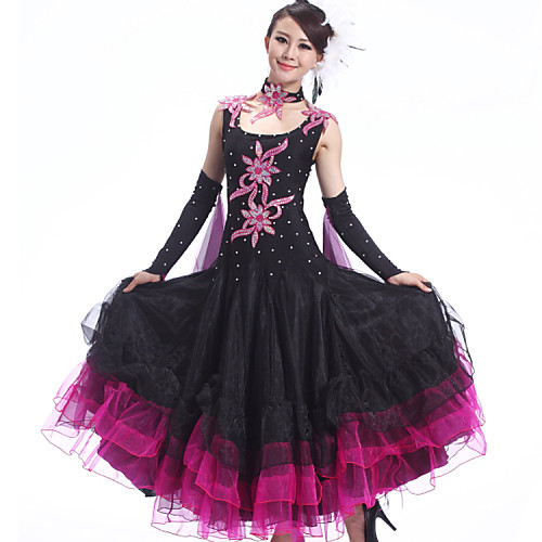 Ballroom Dance Dresses Women's Performance Spandex / Crepe Ruffles / Crystals / Rhinestones / Paillette Dress / Neckwear / Bracelets / Modern Dance
Ballroom Dance Dresses Women's Performance Spandex / Crepe Ruffles / Crystals / Rhinestones / Paillette Dress / Neckwear / Bracelets / Modern Dance