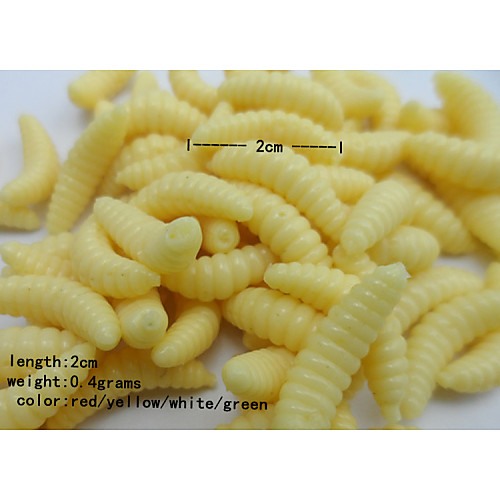 200 pcs Мягкие приманки / Рыболовная приманка Мягкие приманки Силиконовые Ловля на приманку / Ужение на спиннинг / Обычная рыбалка