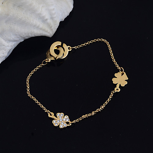 Women's Charm Bracelet Love Ladies Stainless Steel Bracelet Jewelry Silver / Golden For Party Daily Casual / Rhinestone
Women's Charm Bracelet Love Ladies Stainless Steel Bracelet Jewelry Silver / Golden For Party Daily Casual / Rhinestone