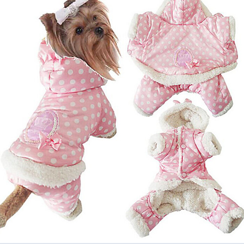 Dog Coat Hoodie Pajamas Dog Clothes Polka Dot Pink Cotton Costume For Spring & Fall Winter Women's Keep Warm
Dog Coat Hoodie Pajamas Dog Clothes Polka Dot Pink Cotton Costume For Spring & Fall Winter Women's Keep Warm