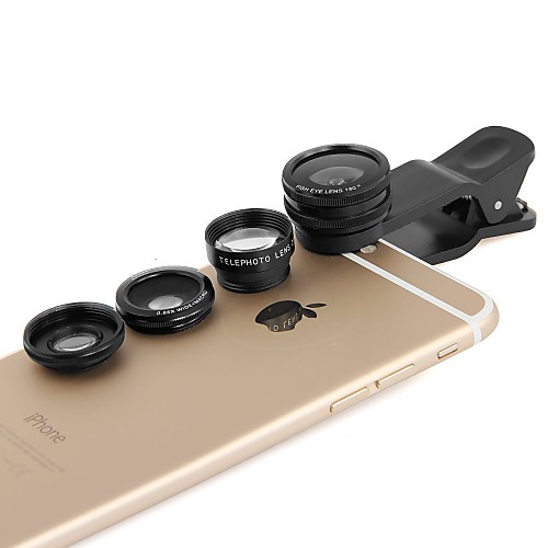 Apexel 4 in 1 2X Telephoto,Fisheye and Macro Lens & 0.65X Wide lens with Clip for iPhone 4/5/6S/6S Plus(Assorted Colors)
Apexel 4 in 1 2X Telephoto,Fisheye and Macro Lens & 0.65X Wide lens with Clip for iPhone 4/5/6S/6S Plus(Assorted Colors)
