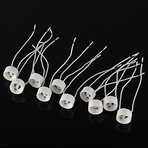 YouOKLight 10PCS Fire Proof Ceramic MR16 Light Bulb Socket with Wrapped Lead Wires (Round)
YouOKLight 10PCS Fire Proof Ceramic MR16 Light Bulb Socket with Wrapped Lead Wires (Round)