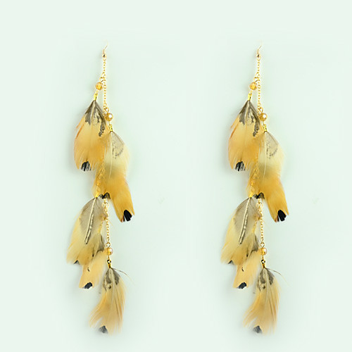 Women's Drop Earrings Feather Earrings Jewelry Coffee / Brown / Blue For Party Daily Casual
Women's Drop Earrings Feather Earrings Jewelry Coffee / Brown / Blue For Party Daily Casual