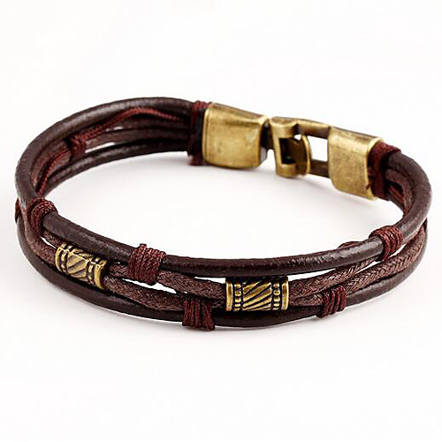 Wrap Bracelet Leather Bracelet Layered Stacking Stackable woven Ladies Multi Layer Leather Bracelet Jewelry Black / Brown For Daily Casual
Wrap Bracelet Leather Bracelet Layered Stacking Stackable woven Ladies Multi Layer Leather Bracelet Jewelry Black / Brown For Daily Casual