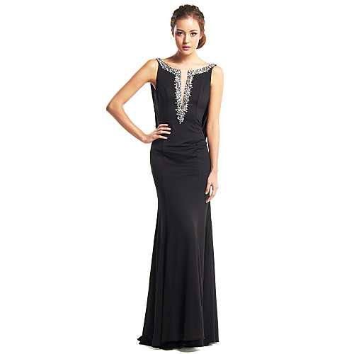 Mermaid / Trumpet Scoop Neck Floor Length Jersey Beautiful Back Prom / Formal Evening Dress with Beading by TS Couture
Mermaid / Trumpet Scoop Neck Floor Length Jersey Beautiful Back Prom / Formal Evening Dress with Beading by TS Couture