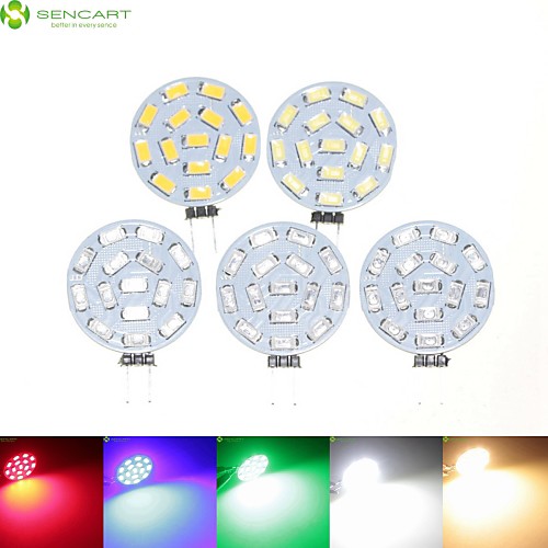 SENCART 5pcs 7 W 700-900 lm G4 LED Spotlight MR11 15 LED Beads SMD 5630 Dimmable Warm White / Natural White / Red 12 V / 24 V / 9-30 V / 5 pcs / RoHS
SENCART 5pcs 7 W 700-900 lm G4 LED Spotlight MR11 15 LED Beads SMD 5630 Dimmable Warm White / Natural White / Red 12 V / 24 V / 9-30 V / 5 pcs / RoHS