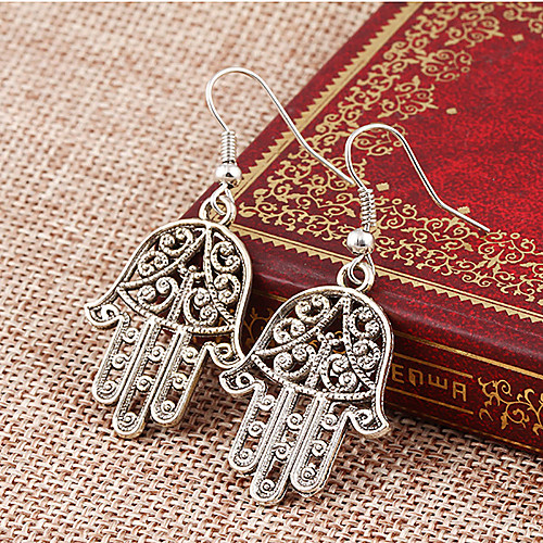 Women's Drop Earrings Personalized Punk Earrings Jewelry Silver Hamsa Hand For Party Daily
Women's Drop Earrings Personalized Punk Earrings Jewelry Silver Hamsa Hand For Party Daily