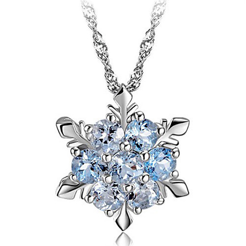 Women's Crystal faceter Pendant Necklace Sterling Silver Crystal Silver Snowflake Ladies Fashion Green Blue Pink Necklace Jewelry For Party Daily Casual
Women's Crystal faceter Pendant Necklace Sterling Silver Crystal Silver Snowflake Ladies Fashion Green Blue Pink Necklace Jewelry For Party Daily Casual