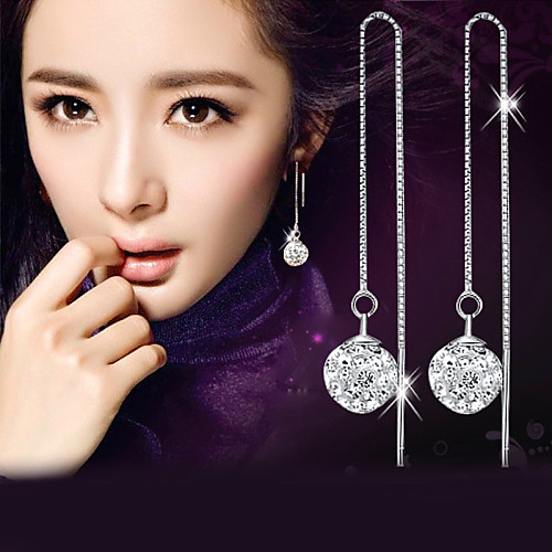 Synthetic Diamond Disco Ball Ball Drop Earrings Sterling Silver Crystal Imitation Diamond Earrings Ball Ladies Fashion Elegant Jewelry Silver For Wedding Party Daily Casual Masquerade Engagement Party
Synthetic Diamond Disco Ball Ball Drop Earrings Sterling Silver Crystal Imitation Diamond Earrings Ball Ladies Fashion Elegant Jewelry Silver For Wedding Party Daily Casual Masquerade Engagement Party