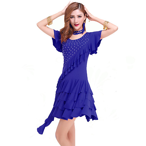 Latin Dance Dresses Women's Performance Milk Fiber Crystals / Rhinestones Dress / Samba
Latin Dance Dresses Women's Performance Milk Fiber Crystals / Rhinestones Dress / Samba