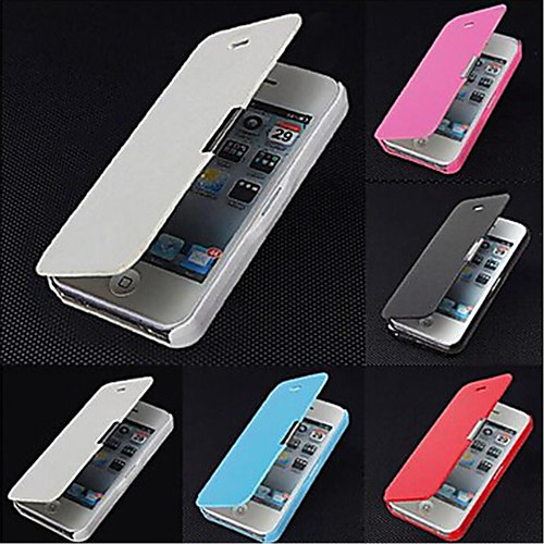 Кейс для Назначение iPhone 5 Apple Кейс для iPhone 5 Флип Матовое Магнитный Чехол Сплошной цвет Твердый Кожа PU для iPhone SE/5s iPhone 5 чехол для iphone 5 5s se kenzo glossy exotic exoticip5n black