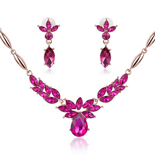 Crystal Amethyst Jewelry Set Rose Gold Plated Statement, Ladies, Party, Fashion, Cute, Elegant Include Fuchsia For Wedding Party Special Occasion Anniversary Birthday Gift / Earrings / Necklace
Crystal Amethyst Jewelry Set Rose Gold Plated Statement, Ladies, Party, Fashion, Cute, Elegant Include Fuchsia For Wedding Party Special Occasion Anniversary Birthday Gift / Earrings / Necklace