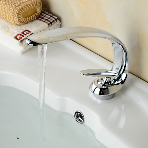 Bathroom Sink Faucet - Waterfall Chrome Centerset Single Handle One HoleBath Taps
Bathroom Sink Faucet - Waterfall Chrome Centerset Single Handle One HoleBath Taps