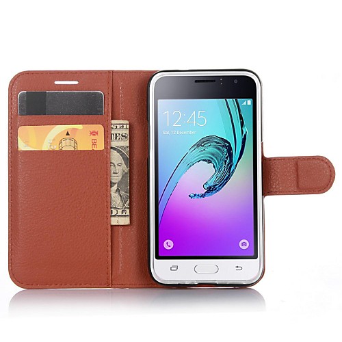 Case For Samsung Galaxy J1 (2016) Wallet / Card Holder / with Stand Full Body Cases Solid Color PU Leather
Case For Samsung Galaxy J1 (2016) Wallet / Card Holder / with Stand Full Body Cases Solid Color PU Leather
