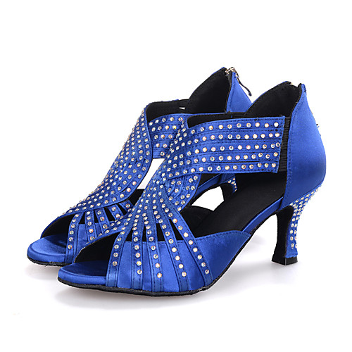 Women's Dance Shoes Elastic Fabric Latin Shoes / Salsa Shoes Rhinestone / Sparkling Glitter / Zipper Sandal / Heel Flared Heel Customizable Black / Red / Blue / Performance / Leather / Professional
Women's Dance Shoes Elastic Fabric Latin Shoes / Salsa Shoes Rhinestone / Sparkling Glitter / Zipper Sandal / Heel Flared Heel Customizable Black / Red / Blue / Performance / Leather / Professional