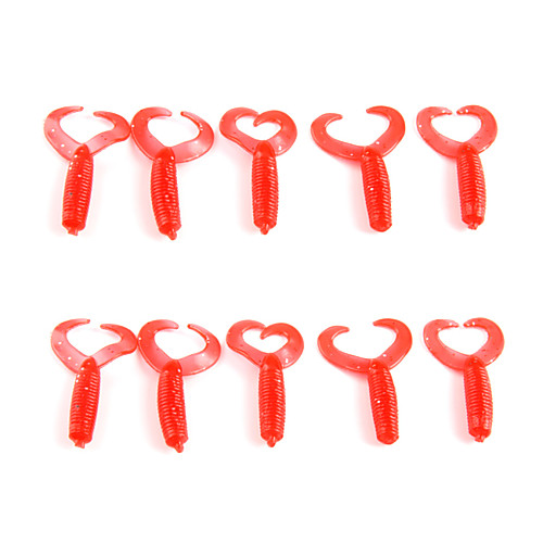 50 pcs Рыболовная приманка Мягкие приманки / Джиги / личинка Мягкие пластиковые / Силиконовые Морское рыболовство / Ловля на приманку / Ловля со льда / Спиннинг / Ловля на крючок / Ловля карпа