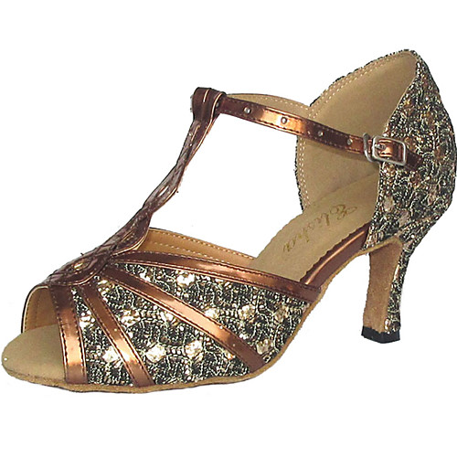 Women's Dance Shoes Sparkling Glitter / Leatherette Latin Shoes / Salsa Shoes Sandal Customized Heel Customizable Black / Red / Silver / Suede / EU43
Women's Dance Shoes Sparkling Glitter / Leatherette Latin Shoes / Salsa Shoes Sandal Customized Heel Customizable Black / Red / Silver / Suede / EU43